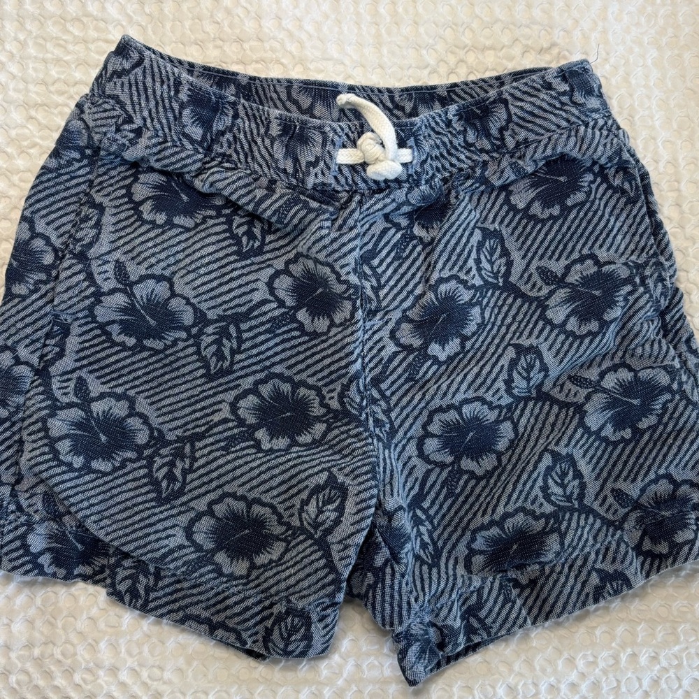 Janie and Jack Navy Floral Shorts